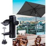 Sekey - Parasol deporte inclinable avec support de parasol resistant au vent fort rectangulaire de plage balcon