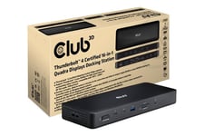 Club 3D 16-in-1 - dockningsstation - USB-C / USB4 / Thunderbolt 3 / Thunderbolt 4 - 2 x Thunderbolt 4, 3 x DP, 2 x HDMI - 2.5GbE