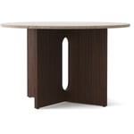 Androgyne Dining Table Ø120, Dark Oak / Sand