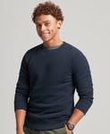 Superdry Mens Organic Cotton Essential Logo Crew Sweatshirt - Navy - Size Small