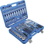 Coffret clé cliquet 1/4" 1/2" 3/8" douilles 6 six pans 4 à 32 mm Chrome Vanadium