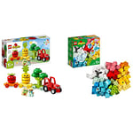 LEGO 10982 DUPLO My First Fruit and Vegetable Tractor Toy & 10909 DUPLO Classic Heart Box