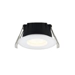 Rosalee lavtbyggende downlight 2700/3000/4000 Kelvin IP65 7W dimbar - Hvit