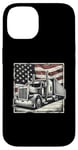 iPhone 14 Semi-Trailer Trucker Big Rig American Flag Truck Driver Case