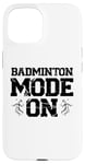 Coque pour iPhone 15 Serve Smash And Conquer - Raquette de volant de badminton