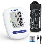 SEJOY Blood Pressure Monitors Upper Arm Large Cuff Medical Heart Rate BP Machine