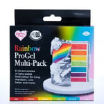 Rainbow Dust ProGel Geléfärg 6-pack regnbågsfärger -