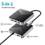 Yottamaster Multiport USB-C Hub Type C To USB 3.0 4K HDMI For PC Macbook Pro/Air