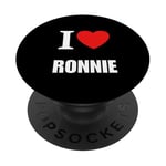 Mignon I Love Heart Ronnie Parents Wife Husband Valentine PopSockets PopGrip Adhésif