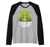 Olive Your Life with a Little More Flavor Olive Lover Raglan Baseball Tee