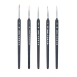 5-pack professionella Wolf Fine Tip Nylon Hair Detail Brush Set Fine Detail Painting (000+00+0+1+3) som visas på bilden)