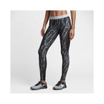 Women's Nike Pro Warm Training Tights Sz M Black Metallic Sliver