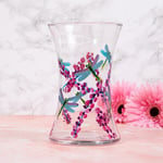 Dragonfly Clear Glass Vase Flowers Floral Handpaint Nature Decoration Gift Idea