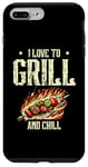 Coque pour iPhone 7 Plus/8 Plus I Love To Grill And Chill Griller Cook BBQ Griller Barbecue