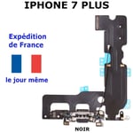 Connecteur De Charge Pour Apple Iphone 7 Plus Noir + Microphone + Antenne - Dock Port Micro Usb Nappe Flex