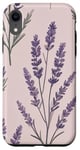 Coque pour iPhone XR Violet Girly Fleurs de Lavande Fleurs Floral Feuilles