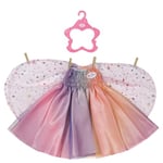 BABY born Rainbow Dress, Doll Dress with Wings and Glitter for 43cm Dolls, For Children Aged 3+, 836132 Zapf Creation