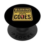 Speak in Codes ICD Medical Coder Worker Humour PopSockets PopGrip Adhésif