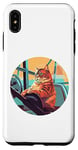 iPhone XS Max Cute Orange Fitness Cat on Gym Lifting Bench Case