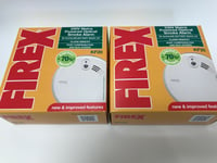 2 X KIDDE FIREX KF20 MAINS OPTICAL SMOKE ALARM DETECTOR WITH BATTERY BACKUP