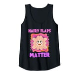 Womens Hairy Flaps Matter, Funny Embarrassing Christmas Gag Joke Tank Top