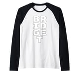 BRIDGET Personalized Retro Girls Custom BRIDGET Name Raglan Baseball Tee