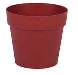 EDA - Pot de Fleur Rond Toscane Ø 15 cm - Volume 1,6 L - Ø 15,3 x H.13,7 cm - Rouge Rubis
