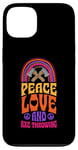 iPhone 13 Peace Love And Axe Throwing Bohemian Rainbow Case