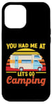 iPhone 12 Pro Max Let's Go Camping Motorhome Campervan Girl Retro Vintage Case