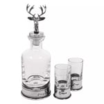 English Pewter Company Stag Mini Decanter & Glass Set