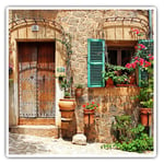 2 x Square Stickers 7.5 cm - Charming Old House Spain  #44556