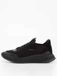 BOSS Titanium Evo Fabric Trainers - Black, Black/Black, Size 10, Men