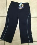 ASICS Womens 3/4 Length Pant Suncity Trousers Pant Jogger Size 10 Uk BNWT Navy