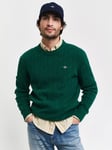 GANT Lambswool Cable Knit Sweater, Deep Forest Green