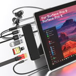 Station D'Accueil Surface Pro 9,Adaptateur Hub Surface Pro 9 Avec Hdmi 4K,Usb-C Thunderbolt 4(Vidéo 8K+40G Data+Charge 100W),2X Usb3.0,Sd+Tf,3.5Mm Audio,Triple Display Pour Surface[VID060215]