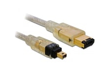 Delock - IEEE 1394-kabel - 6 pin FireWire till 4 pin FireWire - 2 m