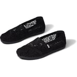 TOMS Alpargata Black 100% Polyester Female Slip On Ladies Shoes