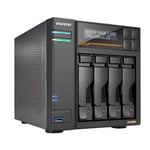 Asustor Lockerstor 4 Gen3 AS6804T Mémoire réseau 4 Baies NAS AMD Ryzen Quad-Core 2,3 GHz, 16 Go de RAM ECC DDR5, 4 emplacements M.2 NVMe, Double Port 5GbE & Dual 10GbE, USB 4.0 Type-C, Network