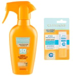 Spray Crème Solaire Clinians Protection 50 Pour Toute la Famille + Stick Lèvres