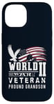 iPhone 14 World War II 2 Veteran Proud Grandson Service Eagle Flag Case