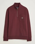 Fred Perry Embroidered Champion Half Zip Oxblood