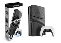 PS5 SLIM FACEPLATES BLACK WAVE - New Playstation 5 - T7332z