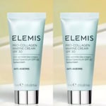 Elemis Pro-Collagen Marine Cream SPF30 2 X 15ml