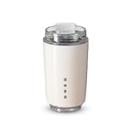 Smeg Termosmugg Varm Kaffe Isolerad Termosmugg Sportflaska med Fack Vatten Vit Termos 350ml-Xin