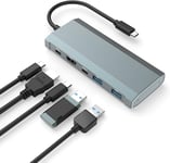 Boîtier SSD M.2 NVME/SATA,Dock USB C avec USB 3.0 * 2 et USB C3.0 Adaptateur avec HDMI 4K, 100W PD. KH1001.[S1262]