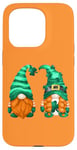 Coque pour iPhone 15 Pro Orange St. Patricks Day Gnome For Irish Women Cute Shamrock