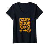 Womens Escape Room Game Addict V-Neck T-Shirt