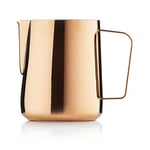 Barista & Co Core Alloy Steel Milk Jug - Portable Milk Frothing Jug for Coffee Machine with Internal Measuring Marks - Rose Brass 600ml Milk Frothing Pitcher for Coffee Art Making, as Latte,Cappuccino