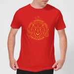 Harry Potter Gryffindor Lion Badge Men's T-Shirt - Red - L - Red