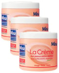 Mixa Intensif Peaux Sèches - La Crème des Peaux Extra-Sèches - Multi Usages Visage, Corps, Mains, Pieds - Nourrit 48h et répare - Pénétration Rapide - Hypoallergénique - Pot 400 ml​ (Lot de 3)